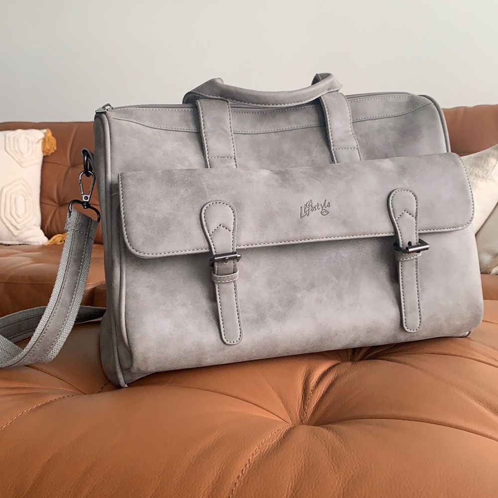 NWOT Faux Suede Work Bag